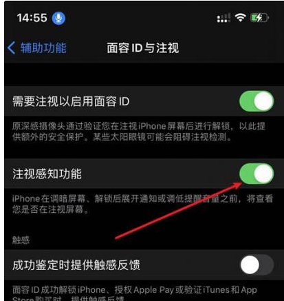 安顺苹果14维修网点分享iPhone14注视感知功能有什么用 